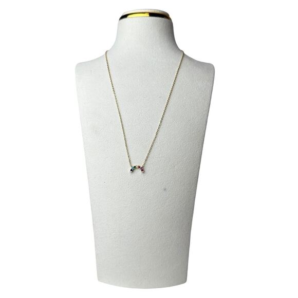 Delicate Rainbow Dainty Necklace Elegant Multi-Color Jewelry for Every Occasion - Picture 4 of 6